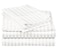 Sleep Night 100% Cotton Hotel Stripe Duvet Cover Soft &amp; Cozy Bedding King Size 6 Pieces White