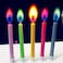 Party Time 5-Pieces Wax Colored Flame Candles for All Occasions, Candle for Kids Adult Birthday Cake Decoration - Birthday Candle Cake Topper (Multicolor)