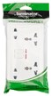 Terminator brand Wall Plate (2) Universal &amp; (2) 2RP Sockets with Switch &amp; Indicator - 4 gang.