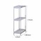 Zenments, 3 Tier PP Tray shelf, Chrome 23Wx38.5Dx71H cm, HTC-ZEN-258
