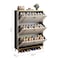 AWD Shoe Rack Cabinet in Double Tipping, Shoe Cabinet 3 Flipping Doors - Grayc