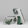 Levelo Morphix Clara Grip Case For iPhone 15 Pro: Reinforced Corners, Premium Leather Kickstand Grip, Shock-Proof Edges, And Multi-Positioning Modes For Ultimate Protection And Convenience (Green)