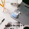 Elago Clear Hang Designed For Airpods Pro 2 2nd Gen (2022) Case Cover With Carabiner - Aqua Blue