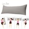 LUNA HOME 1 Piece Long Body Pillow Case, Plain Coint Grey Color