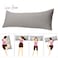 LUNA HOME 1 Piece Long Body Pillow Case, Plain Coint Grey Color