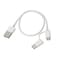 Xiaomi Mi 2-in-1 USB Cable Micro USB to Type C With Length 30cm for Google Pixel, OnePlus, Huawei, Samsung - White
