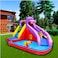 Rainbow Toys Inflatable Castles Slide Household Water Park Home Use Bouncing Slide, Climbing Ladder,Paddling Pool,Water Gun, Water Spray, Inflatable Trampolines
