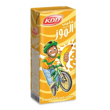 Kdd Long Life Banana Milk 180ml