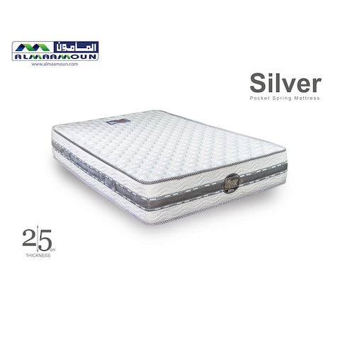 Al Maamoun Silver Pocket Spring Mattress - 160 * 195 Cm