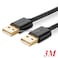 Ugreen USB 2.0 A Male To A Male Cable 3M (Black)