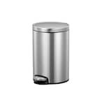 اشتري EKO Stainless Steel Step Trash Bin Metallic Silver 8L في الامارات