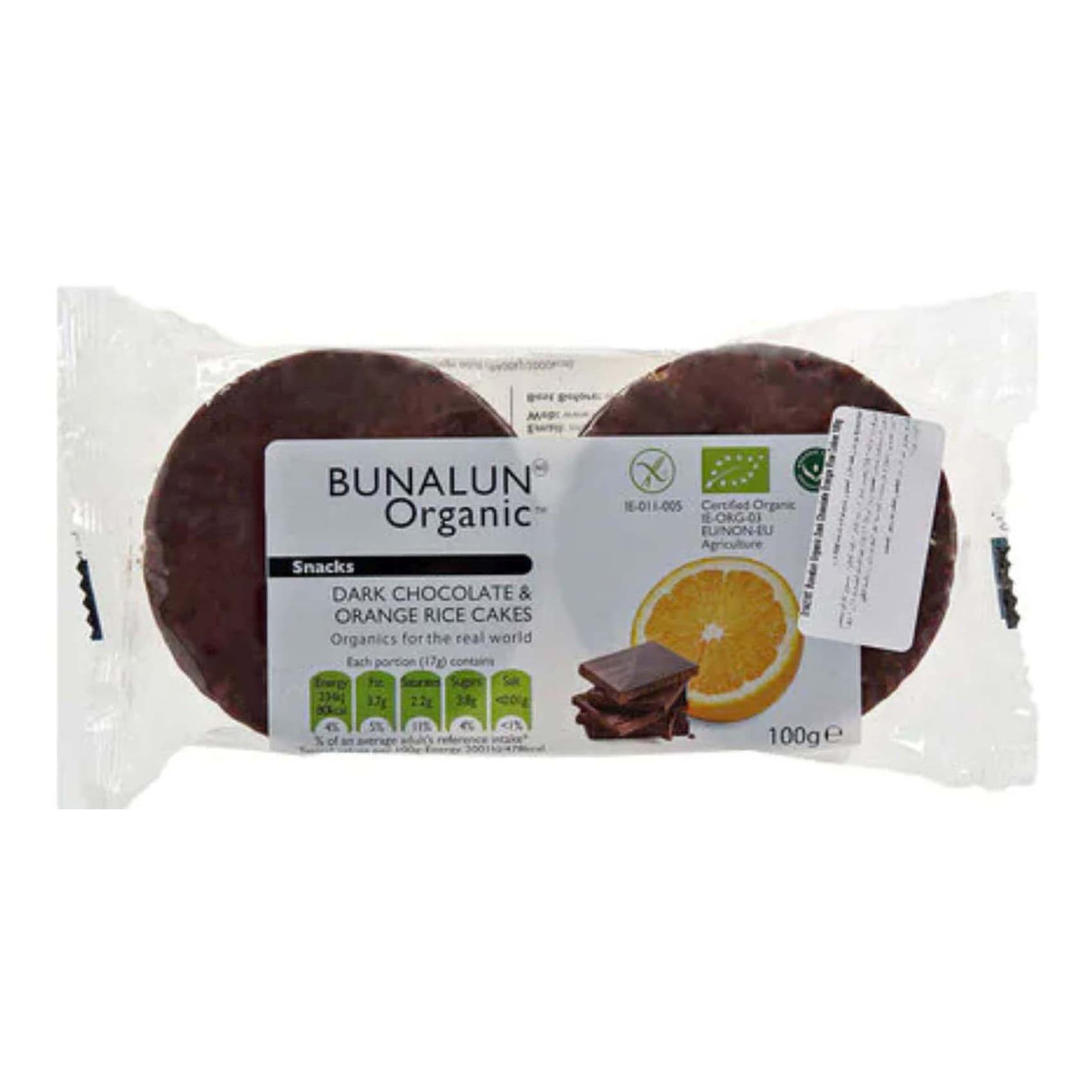 Buy Bunalun Organic Dark Chocolate And Orange Rice Cakes 100g Online ...
