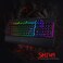 Redragon K512 Shiva RGB Backlit Membrane Gaming Keyboard With Multimedia Keys, Linear Mechanical-Feel Switch, 6 Extra On-Board Macro Keys, Dedicated Media Control, Detachable Wrist Rest
