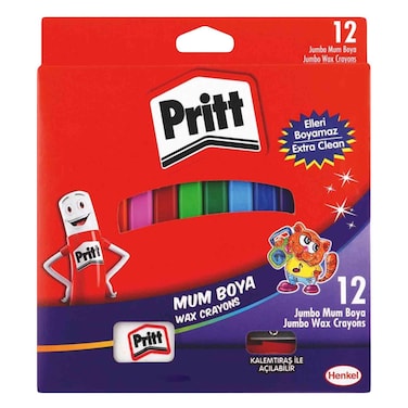 Pritt Colour Wax Crayons A12&#39;S X12