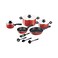 Tefal Tempo Flame Cookware Set 12 count
