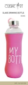 CUISINE ART BOROSILICATE GLASS WATER BOTTLE 500ML, PINK Q-BTL-50