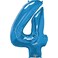 Qualatex Number Four Foil Balloon- 41-Inch Size- Sapphire Blue