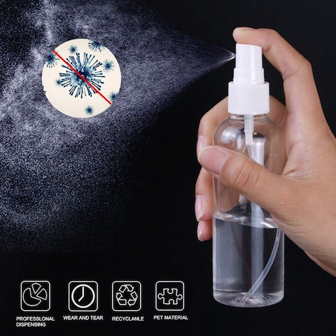 12 Pack 50ml Plastic Spray Bottles Empty Bottles Plastic Spray Clear Empty Fine Mist Plastic Mini Travel Bottle Set Bottles Refillable Liquid Containers