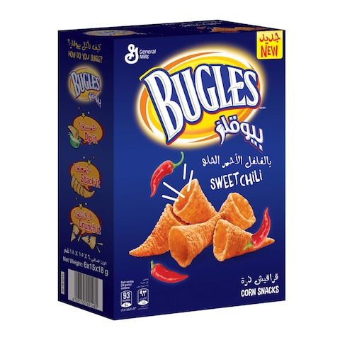 Buy Bugles Corn Snack Bugles Sweet Chili 15g x12 in Saudi Arabia