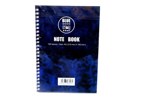 BLUE STAR NOTE BOOK BLUE 100S A5