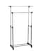 Generic Extendable Double Garment Rack Black/Silver