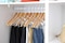 Red Dot Gift Wooden Skirt Hangers With Clips, 10-Pack Smooth Solid Wood Pants Hangers With Durable Adjustable Metal Clips, Swivel Hook, Coat, Jacket, Blouse Suit Hangers (10)