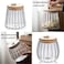 1CHASE Borosilicate Glass Storage Jar With Airtight Bamboo Lid And Metal Handle 700ml, Oval, Petal Decorative Container, To Store Tea, Coffee Beans, Candy, Spices, Biscuits - Set Of 4