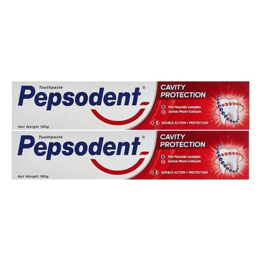 Pepsodent Cavity Protection Toothpaste 190g Pack of 2