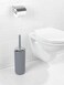 Toilet brush Grey - unbreakable, Plastic (TPE), 10 x 37 x 10 cm