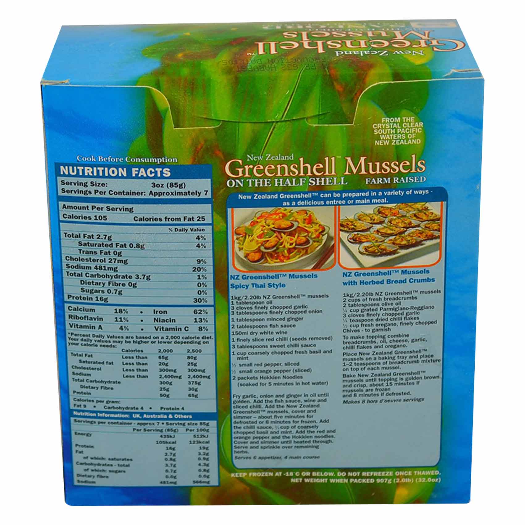 Ocean New Zealand Sanford Greenshell Mussels On The Half Shell 1 Kg product thumbnail 2