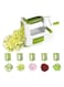 Generic Plastic Spiralizer Vegetable Slicer With Anti Slip Suction Pad Green/White