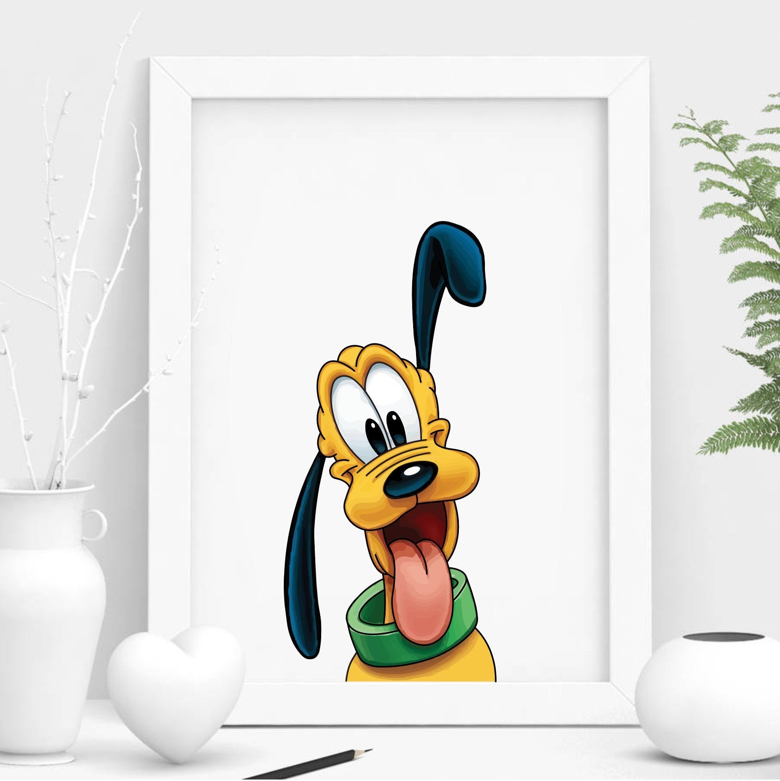 Buy Boomah Accessories Pluto Disney Poster For Kids With Frame 30x40cm ...