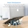 Promate Laptop Stand, Ergonomic Aluminum Multi-Level Notebook Stand up to 17 Inches with Anti-Slip Pads, Heat Dissipating and Foldable Design - DeskMate-5 Silver