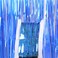 Party Time Iridescent Blue Foil Fringe Curtain - 1mx2m| Pack of 1 | Blue Fringe Backdrop for Streamers Party Decorations | Holographic Blue Tinsel Curtain for Wedding Baby Shower Birthday