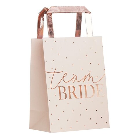 Ginger Ray Blush Hen Team Bride Foiled Party Bags- Rose Gold