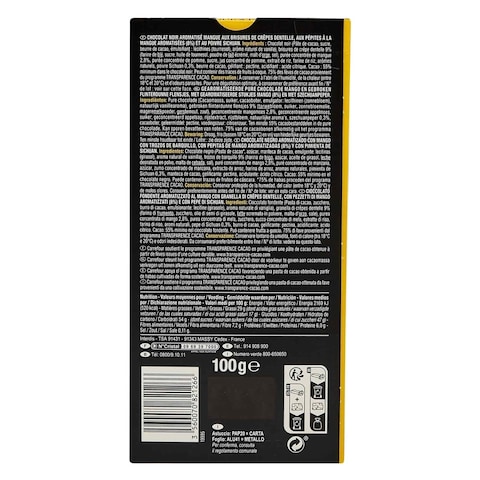 Carrefour Selection Mango Sichuan Pepper Dark Chocolate Bar 100G