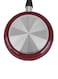 Royalford Frying Pan With Lid Red/Clear/Black 22centimeter