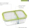 Royalford 1500ml Glass Meal Prep Container, Reusable, Airtight Food Storage Box With 2 Compartments, Microwavable, Freezer, Oven &amp; Dishwasher Safe, Use For Storage Food Container Bento Lunch Box
