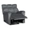 In House Velvet Rocking &amp; Rotating Recliner Chair - Grey - AB011