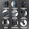 Tach V3 Hardcase Carry-on Luggage - 20 inch Spinner Suitcase With TSA Lock - 2 USB Charging Ports - Water Bottle Holder - Patented Built-In Connecting System - Easily Links 6 Bags - Dark Grey