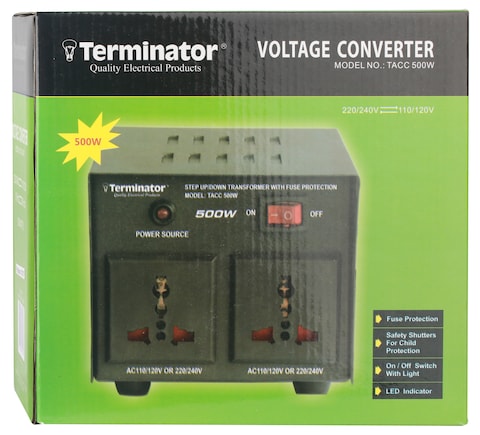 Terminator Brand Voltage Converter Ac/Ac 500W