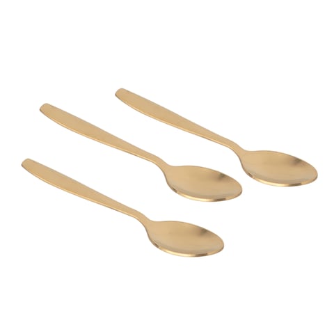 KITCHEN MASTER GOLD TEA SPOON, KM0107, 3PC PACK, GRANDE