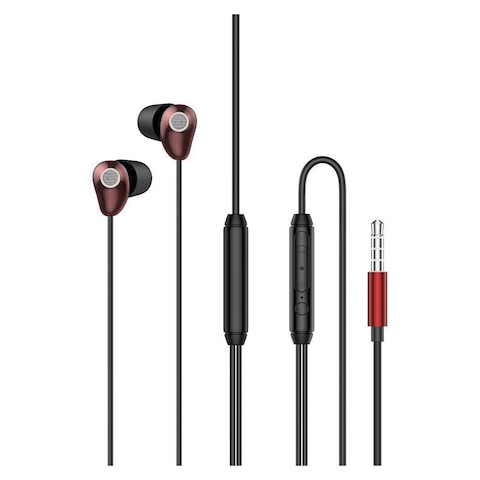 L&rsquo;avvento HP66R In Ear Wired Earphone with Mic &ndash; Red