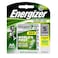 Energizer - 4-Piece AA Battery Set Silver/Green