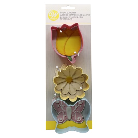 Wilton Flower Cookie Cutter Multicolour Pack of 3
