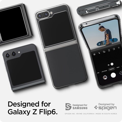 Spigen Air Skin designed for Samsung Galaxy Z Flip 6 case cover (2024) - Crystal Clear
