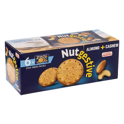 Nabil Biscuits Nutgestive Almond And Cashew 40g x 6 Pieces