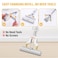 PVA Folding Sponge Mop 28cm, Telescopic Handle Folding Squeeze  3 Extra Super Absorbent PVA Sponge Refill   Household Cleaning Tool  Best for Kitchen, Tiles, Multi-Surface Hard Floor (1+3)