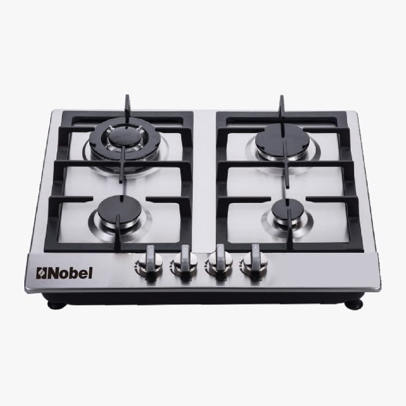 Nobel Builtin Hobs Stainless Steel, 4 Gas Burner, NBH6401, Silver