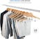 Zober High Grade Wooden Pants Hanger Suit Hanger With Metal Clips Pack of 10